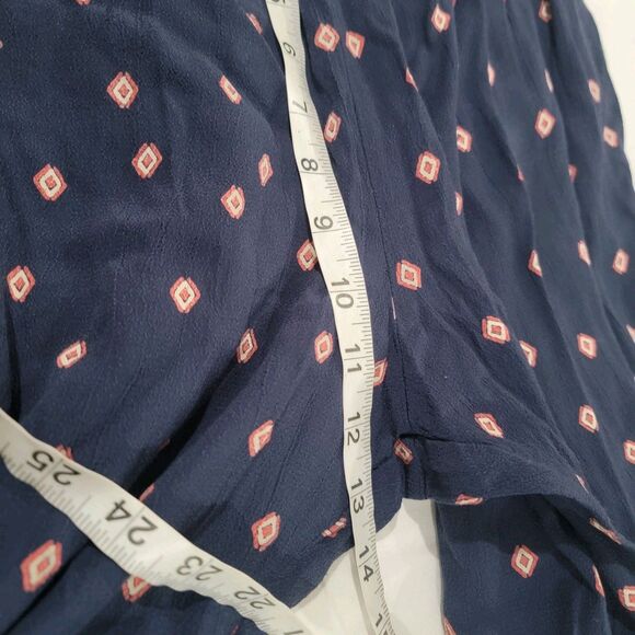 Lucky Brand Womens Jumpsuit Size 2X Boho Navy Blue Aztec - Picture 5 of 8